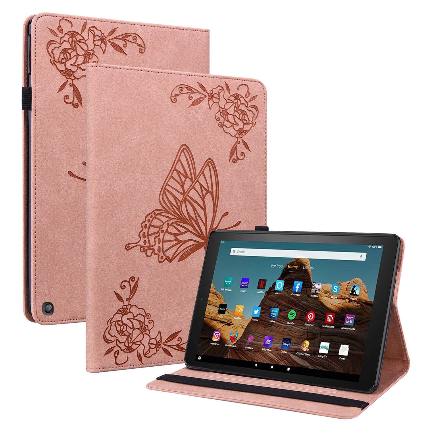 For Amazon Fire HD 10 (2023) Leather Case Card Holder Stand Tablet Cover For Amazon Fire HD 10 (2023) Leather Case Card Holder Stand Tablet Cover